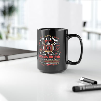 Castle Dimitrescu Vineyard Crest Black Mug