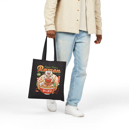 Felyne Palico Ramen Cotton Canvas Tote Bag