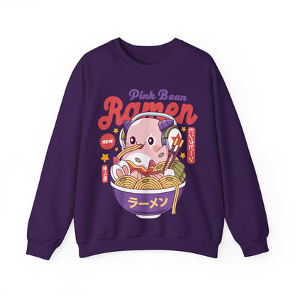 Pink Bean Ramen Kawaii Unisex Crewneck Sweatshirt