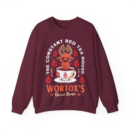 Wortox Red Tea Emblem Crewneck Sweatshirt