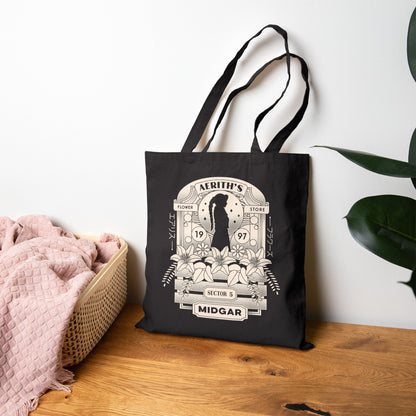 Aerith And Flowers Canvas Tote Bag
