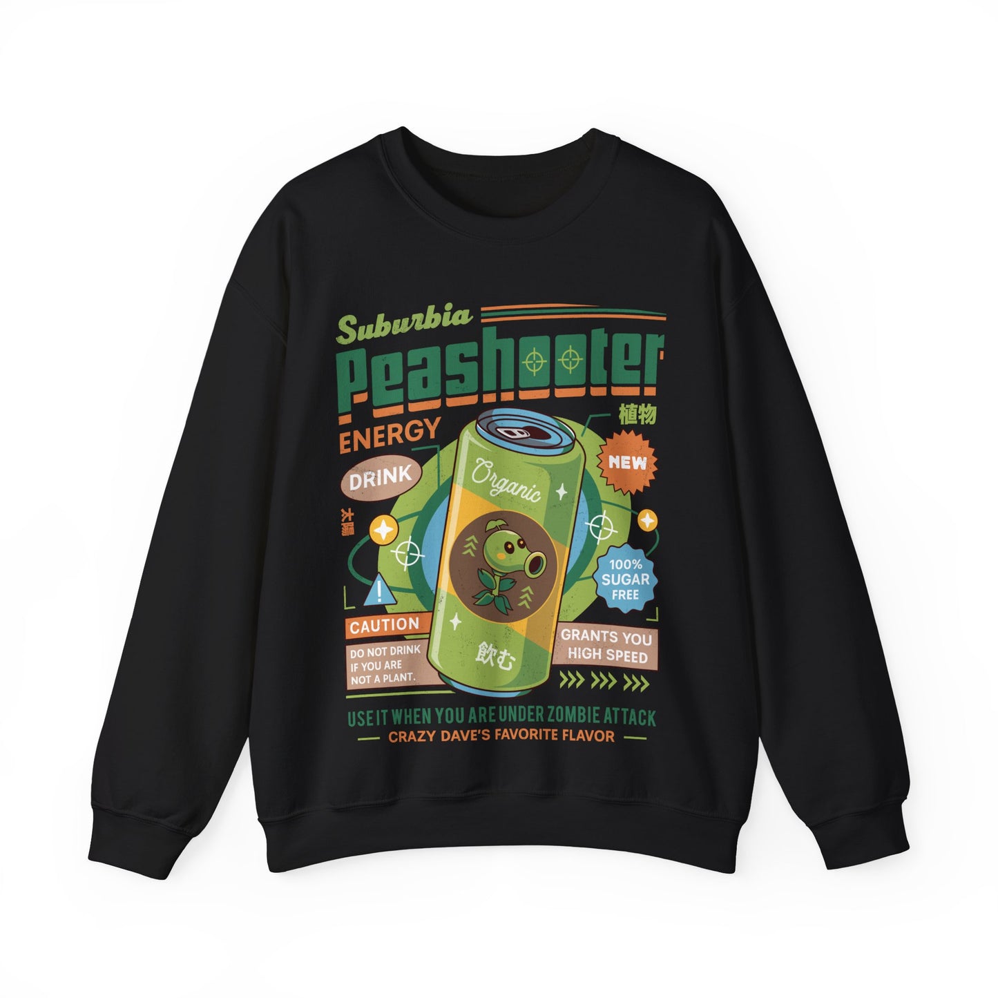 Peashooter Energy Drink Unisex Crewneck Sweatshirt