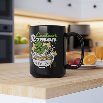 Cactuar Ramen Aesthetic Black Mug