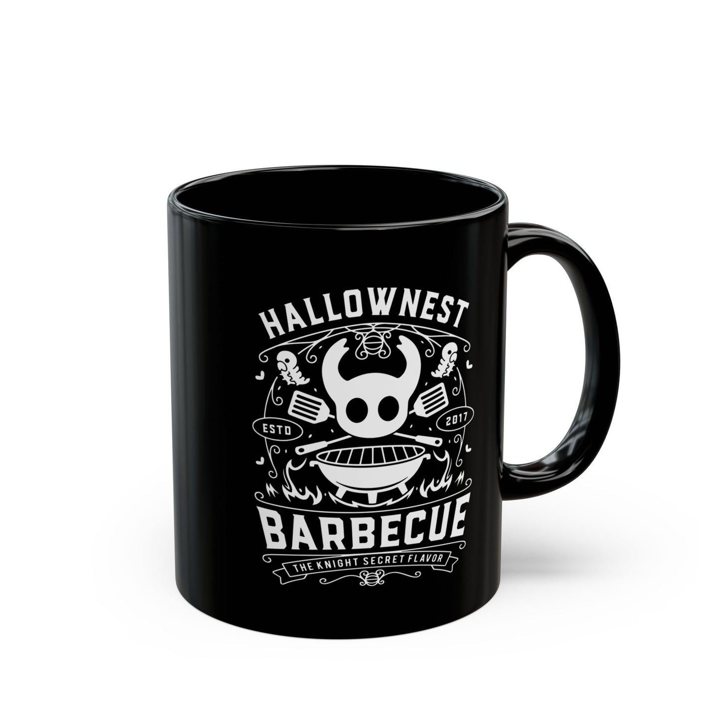 Hallownest Barbecue Emblem Black Mug