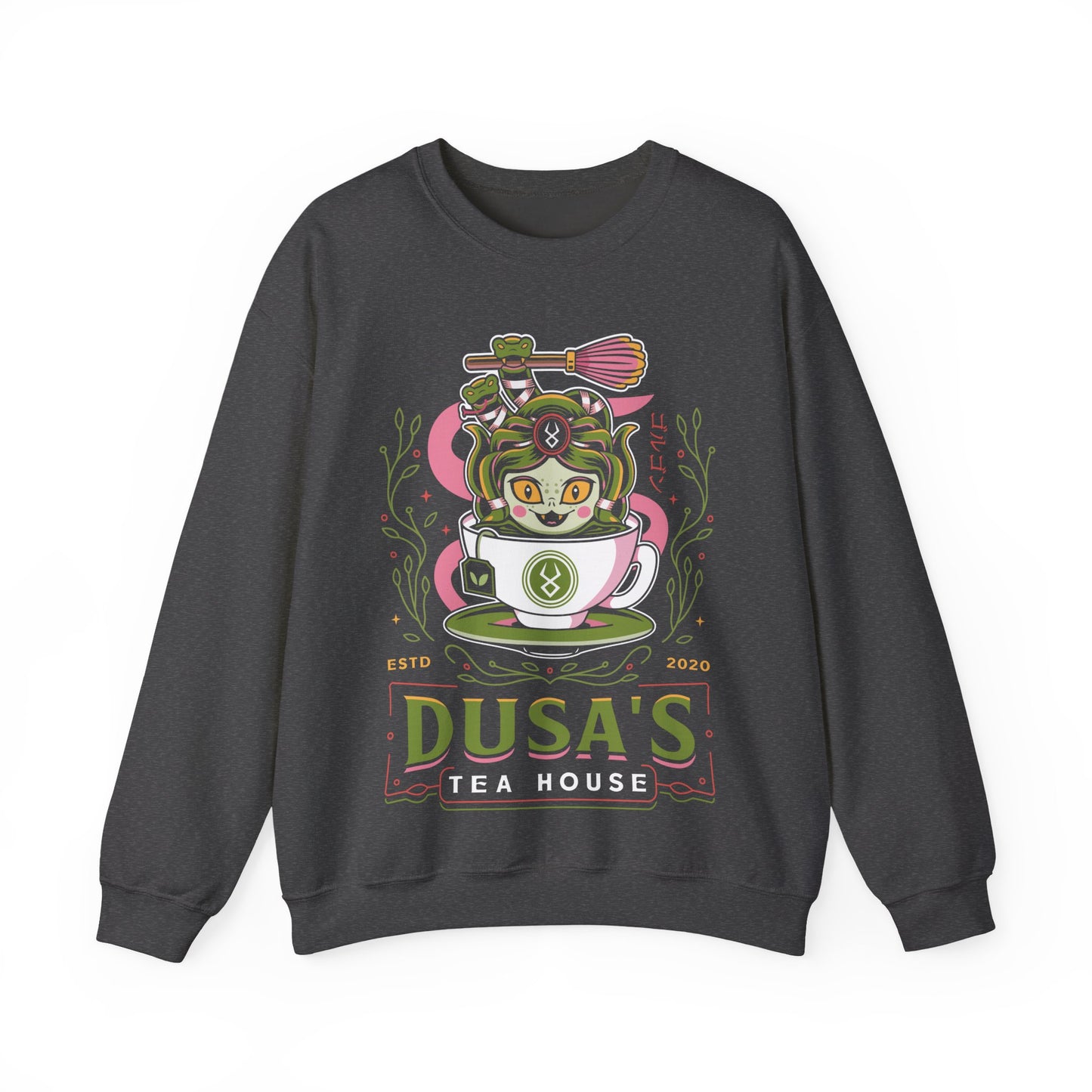 Dusa Green Tea Emblem Crewneck Sweatshirt