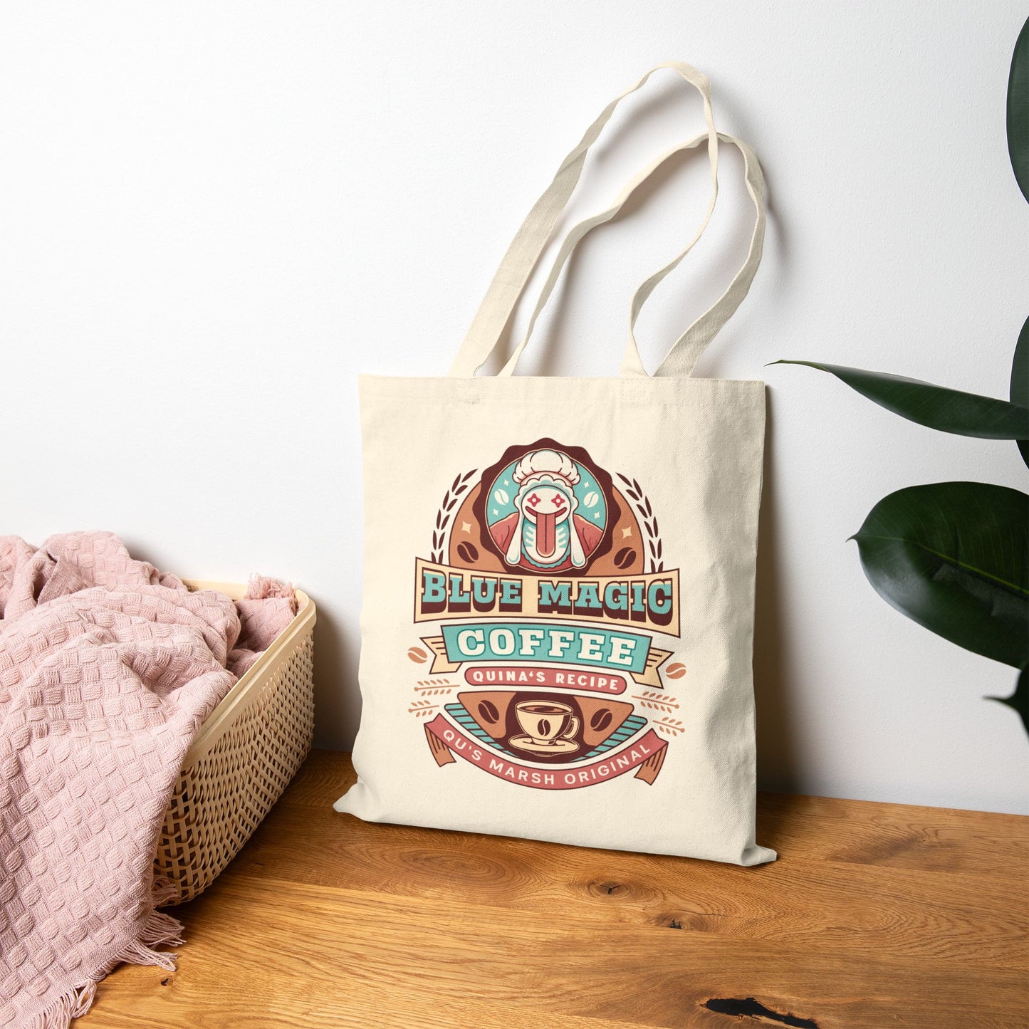 Quina Quen Coffee Vintage Canvas Tote Bag