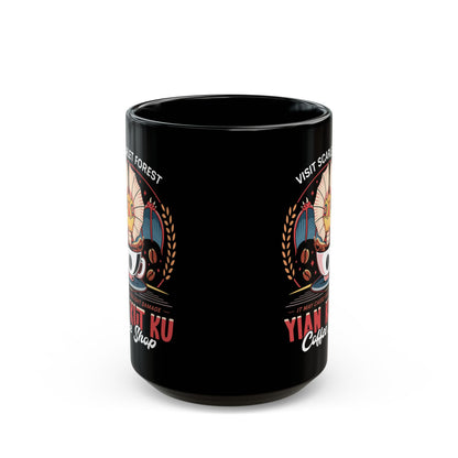 Yian Kut Ku Coffee Emblem Black Mug