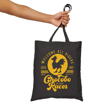 Chocobo Races Crest Cotton Canvas Tote Bag