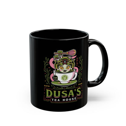 Dusa Green Tea Emblem Black Mug