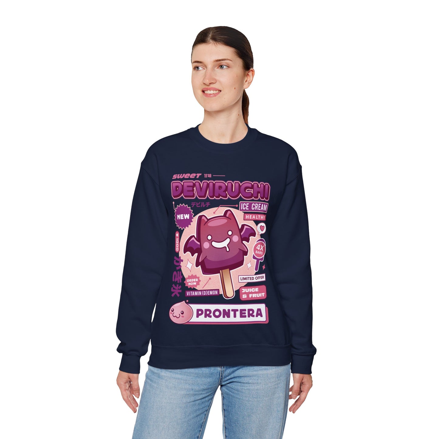 Deviruchi Ice Cream Unisex Crewneck Sweatshirt