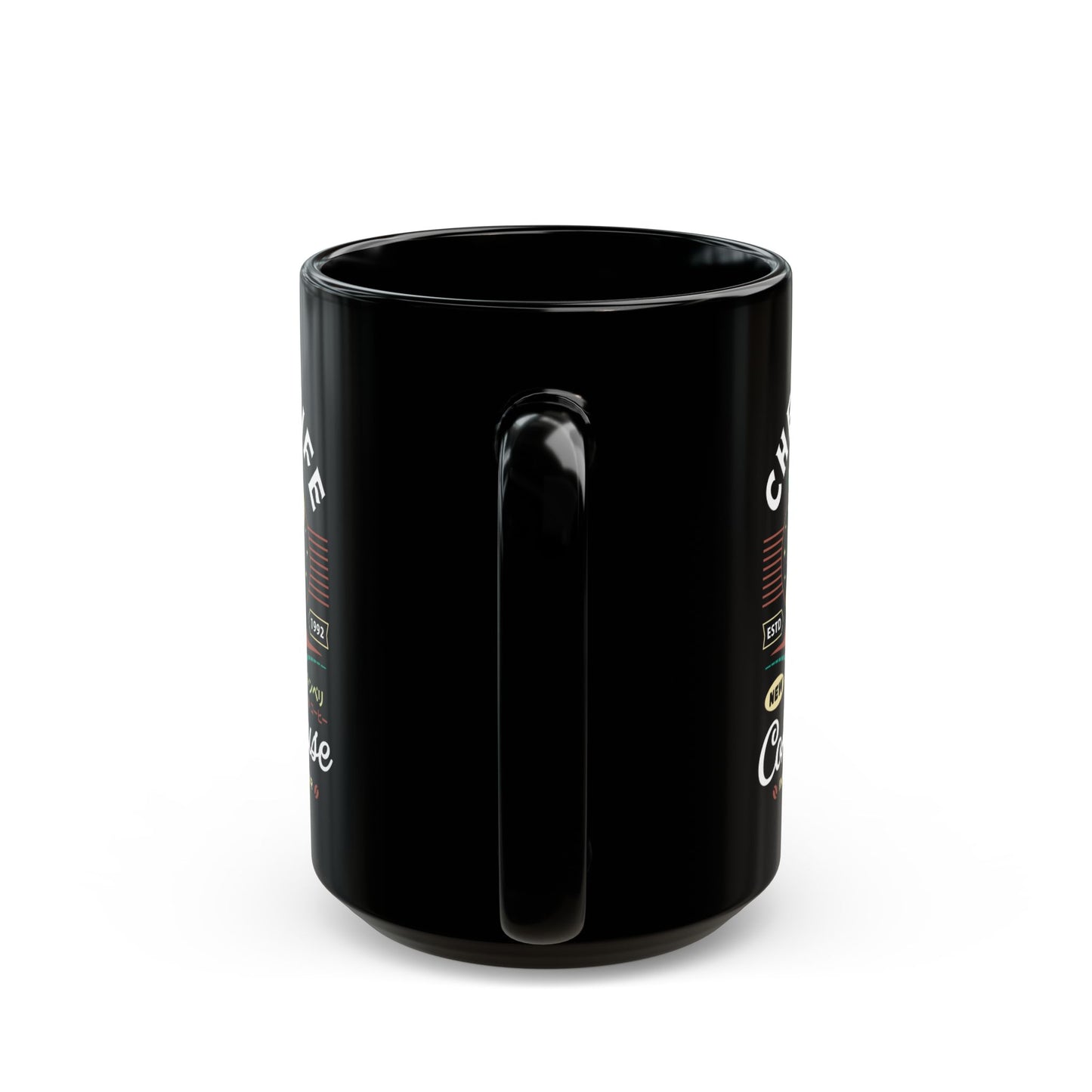 Chefs Knife Coffee Crest Black Mug