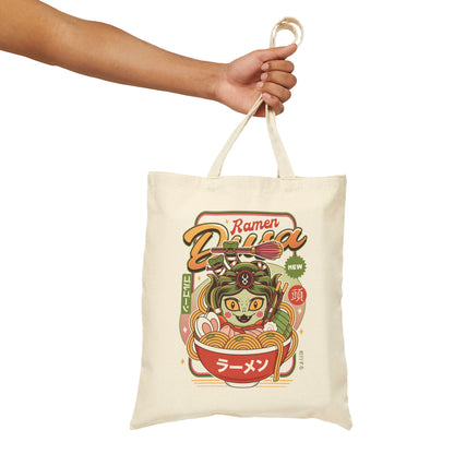 Dusa Vintage Ramen Cotton Canvas Tote Bag