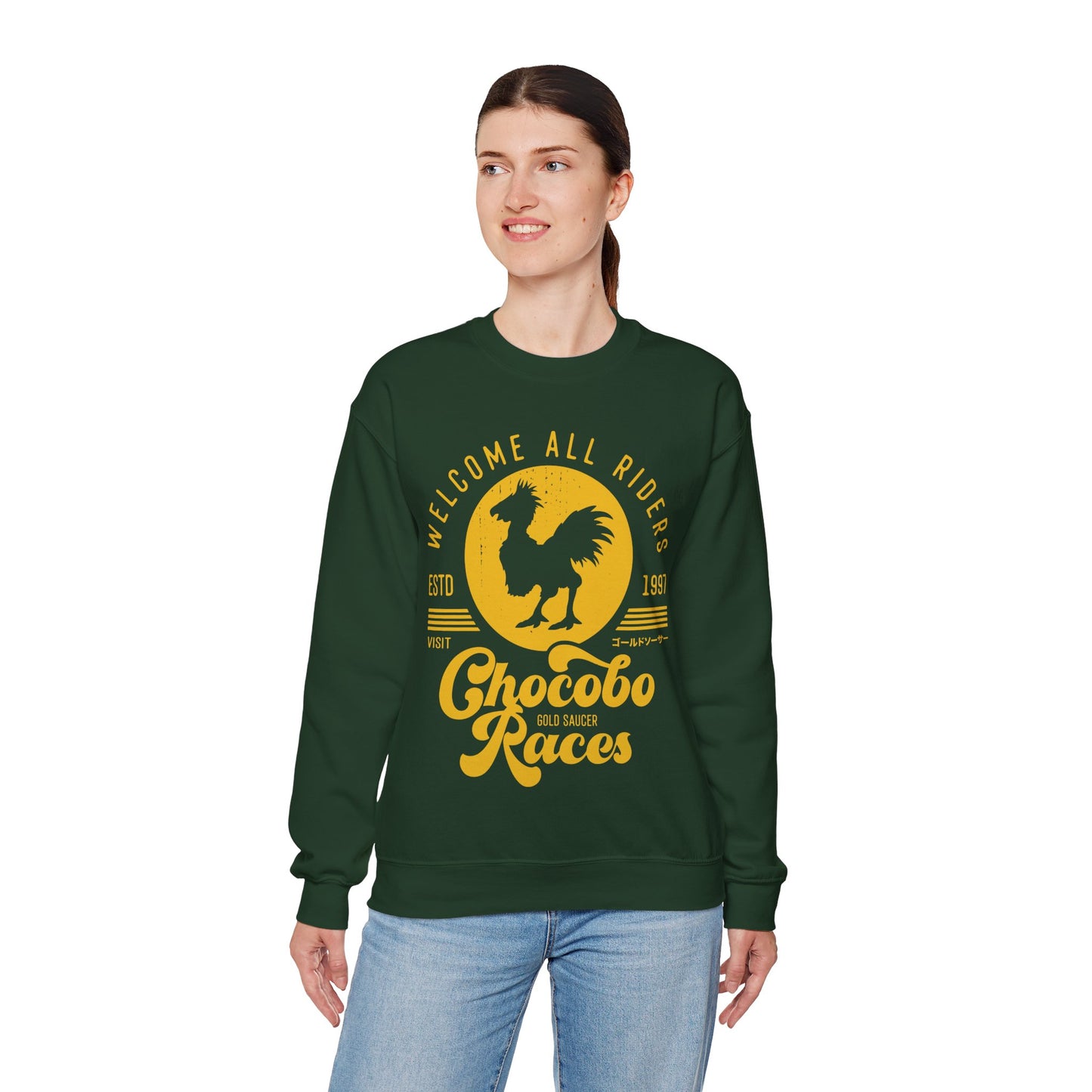 Chocobo Races Crest Unisex Crewneck Sweatshirt