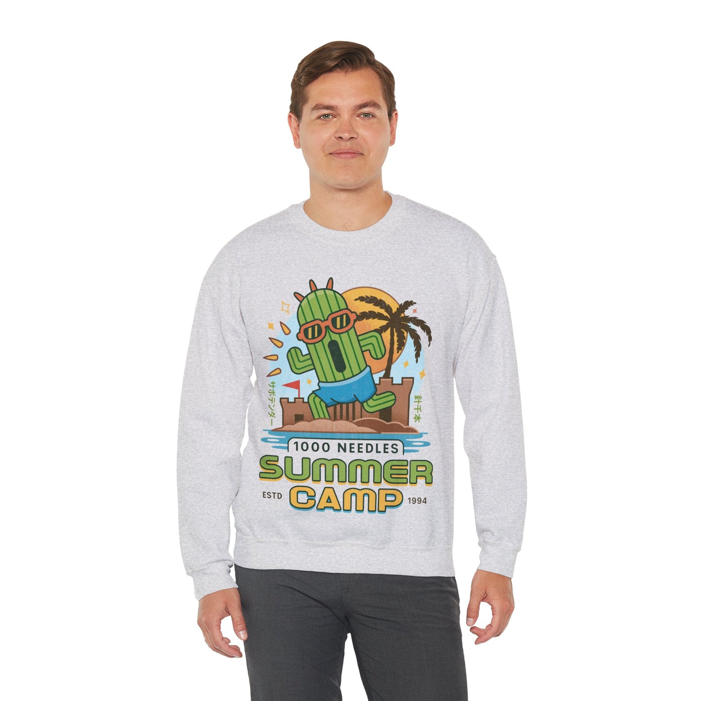 Cactuar Summer Camp Vintage Crewneck Sweatshirt