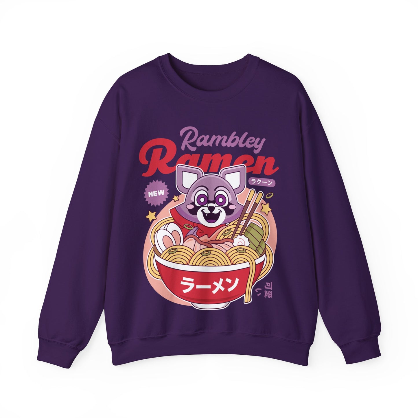 Rambley The Raccoon Ramen Unisex Crewneck Sweatshirt