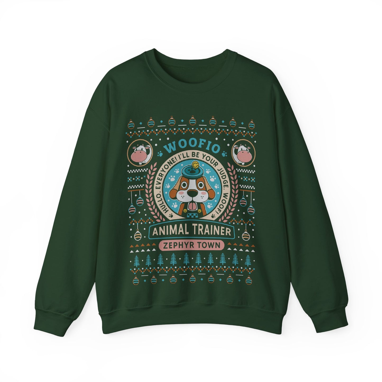 Woofio Zephyr Town Ugly Sweater Crewneck Sweatshirt
