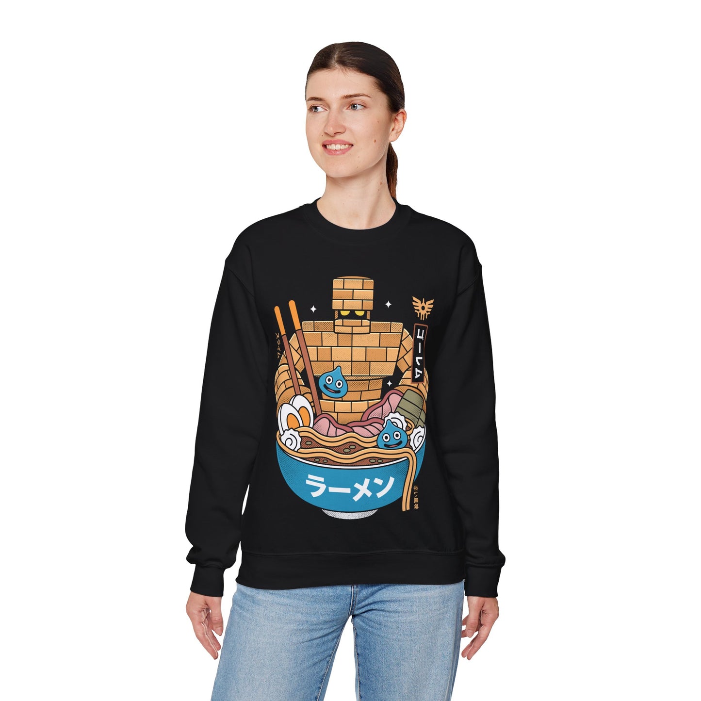 Erdrea Monsters Ramen Grunge Crewneck Sweatshirt