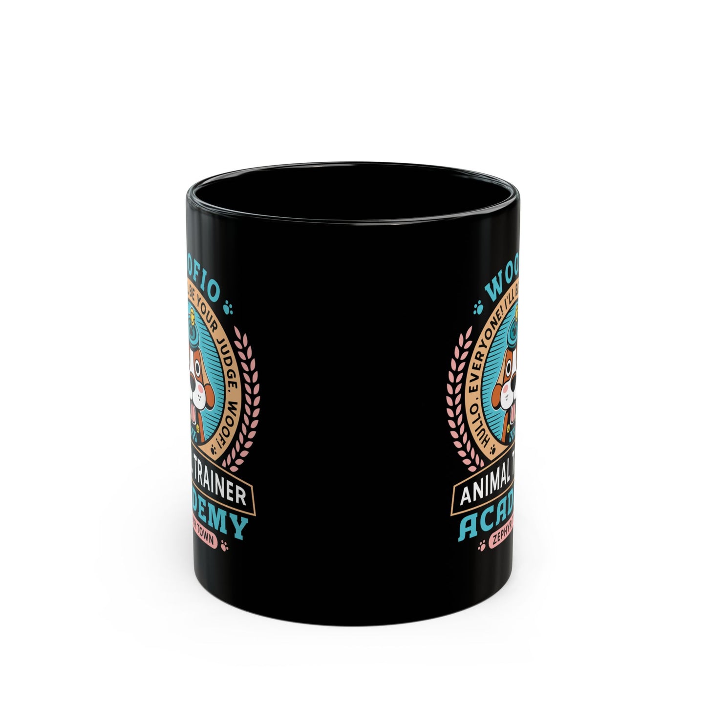 Woofio Zephyr Town Academy Black Mug
