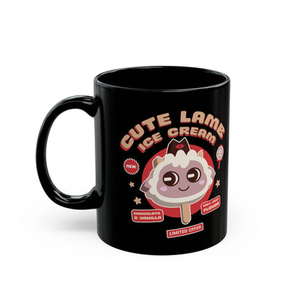 Lamb Ice Cream Black Mug