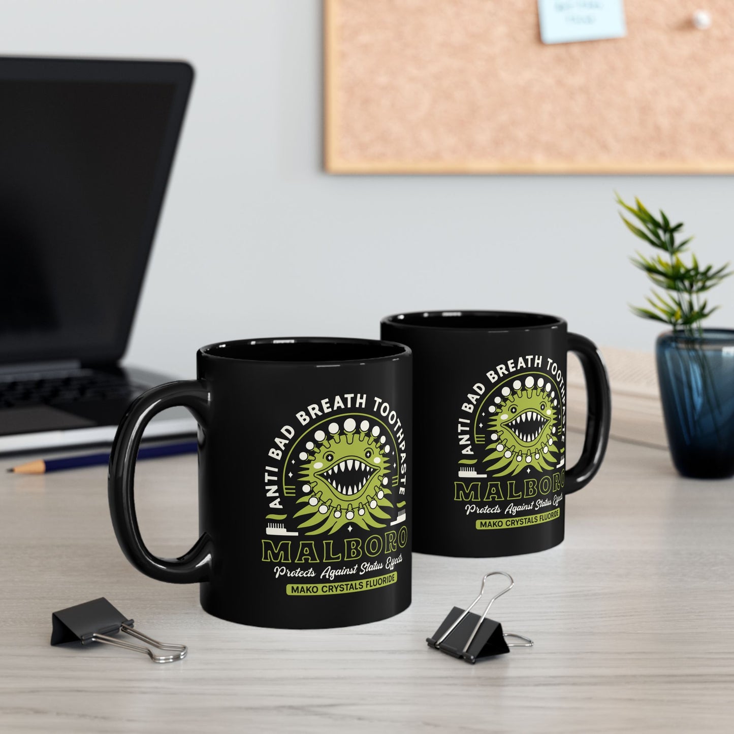 Malboro Toothpaste Emblem Black Mug