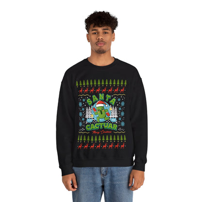Santa Cactuar Christmas Unisex Crewneck Sweatshirt