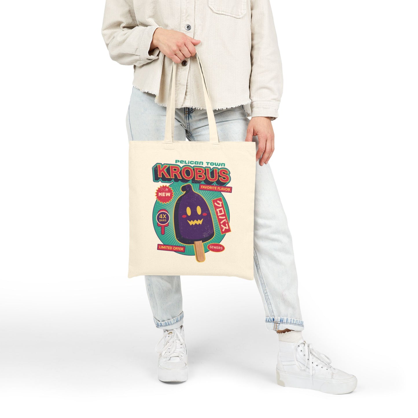 Krobus Ice Cream Canvas Tote Bag