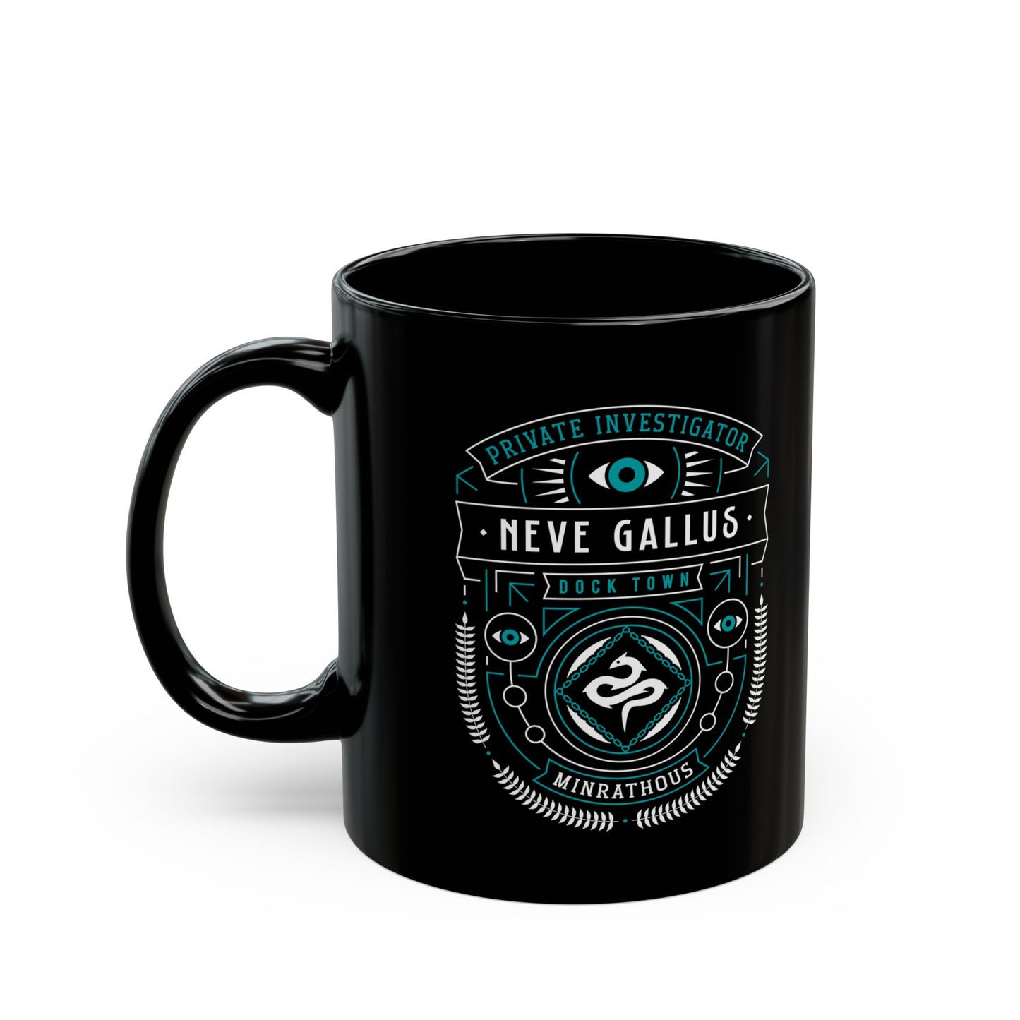 Minrathous Private Investigator Crest Black Mug