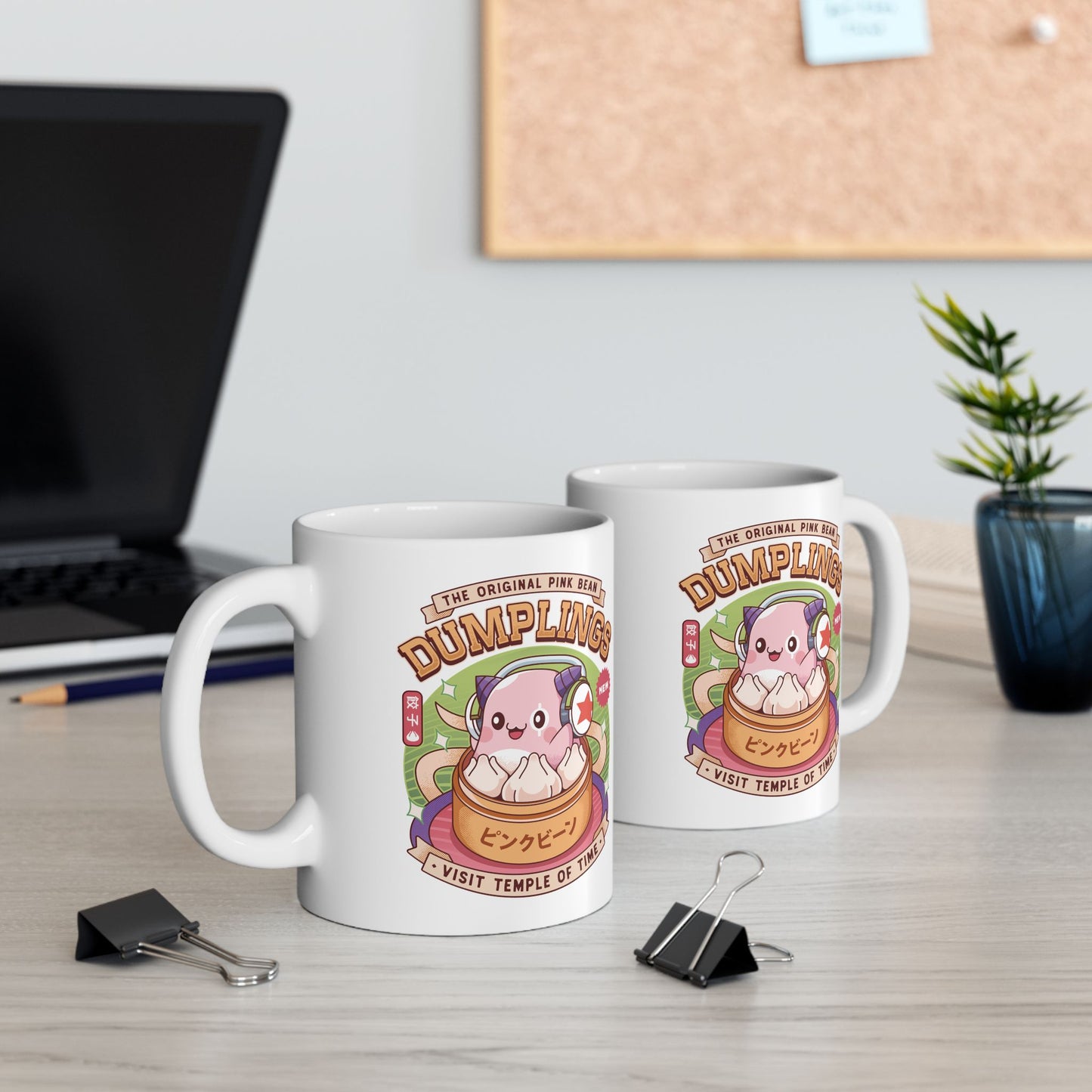 Pink Bean Dumplings Vintage Ceramic Mug