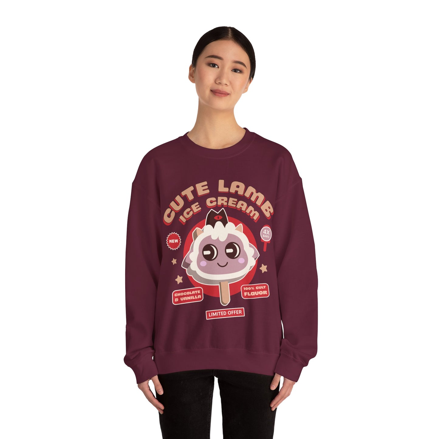 Lamb Ice Cream Unisex Crewneck Sweatshirt