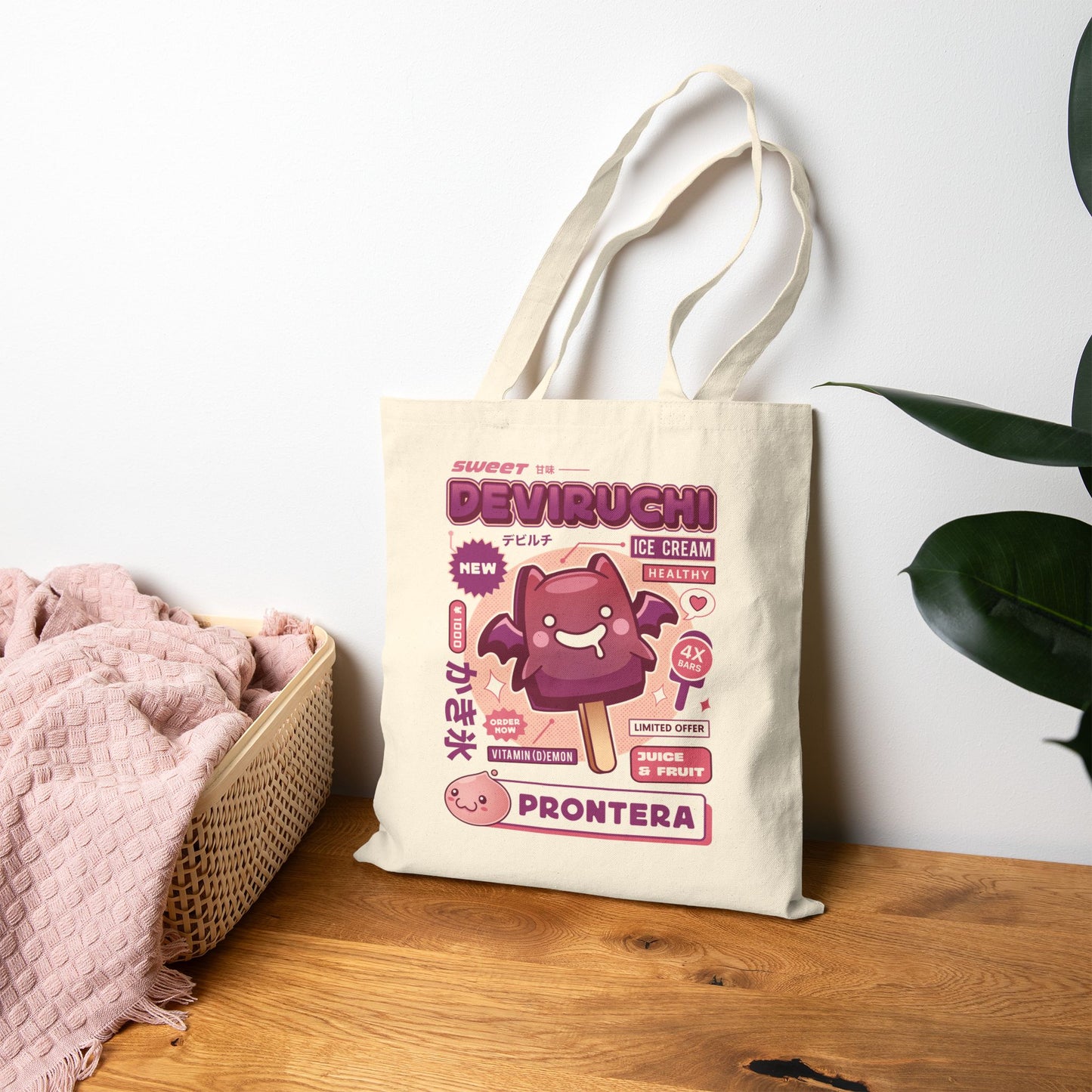 Deviruchi Ice Cream Canvas Tote Bag