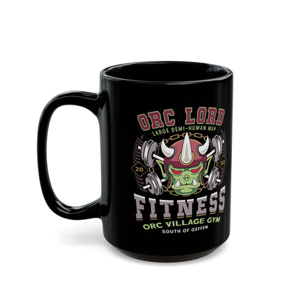 Geffen Orc Village Fitness Black Mug