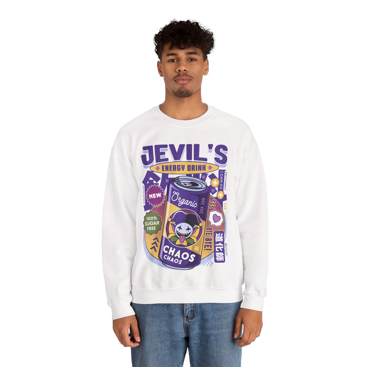 Jevil Energy Drink Unisex Crewneck Sweatshirt