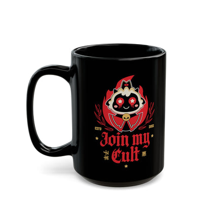 Join My Cult Emblem Black Mug