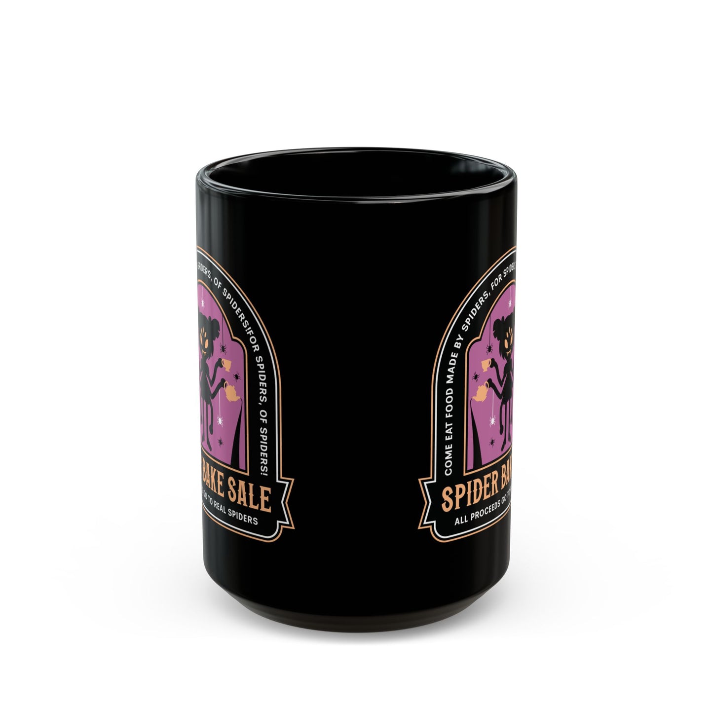 Spider Bake Sale Emblem Black Mug