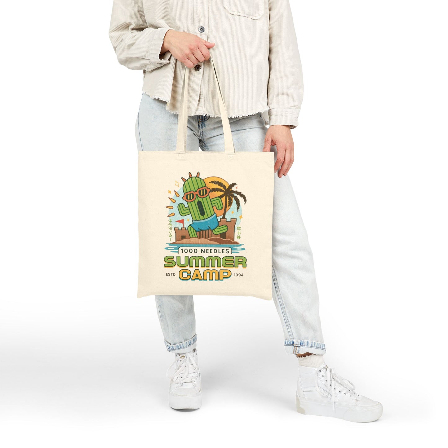 Cactuar Summer Camp Vintage Tote Bag