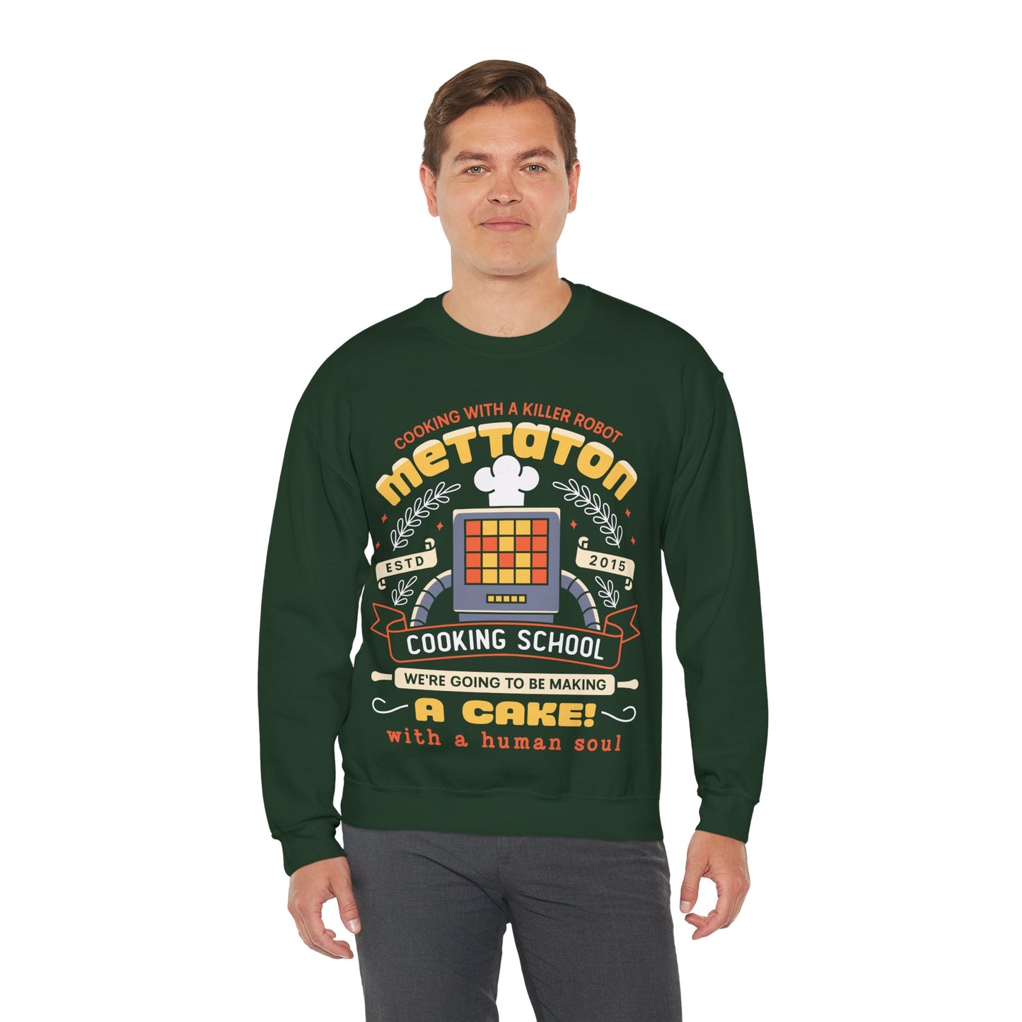 Mettaton Cooking School Crest Unisex Crewneck Sweatshirt