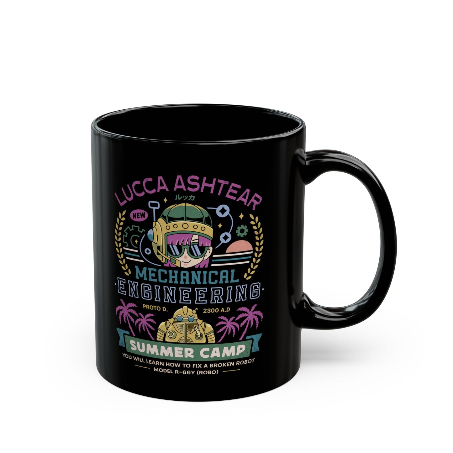 Lucca Ashtear Summer Camp Black Mug