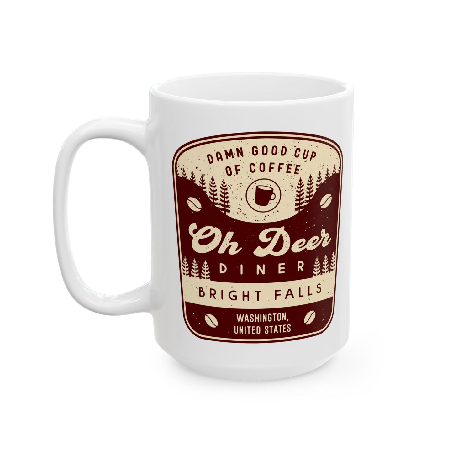 Oh Deer Diner Emblem Ceramic Mug
