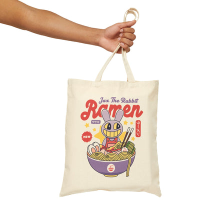 Jax Purple Rabbit Ramen Cotton Canvas Tote Bag