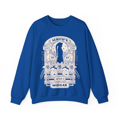 Aerith And Flowers Unisex Crewneck Sweatshirt