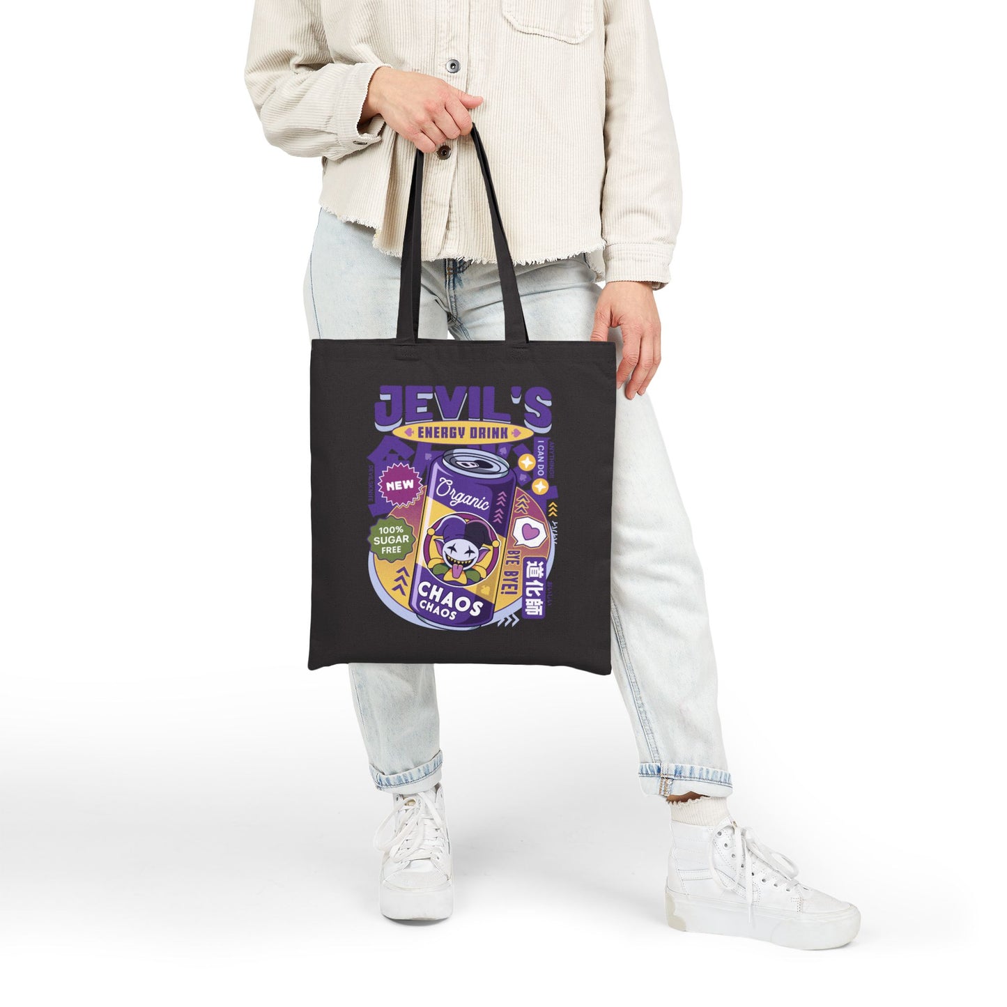 Jevil Energy Drink Cotton Canvas Tote Bag