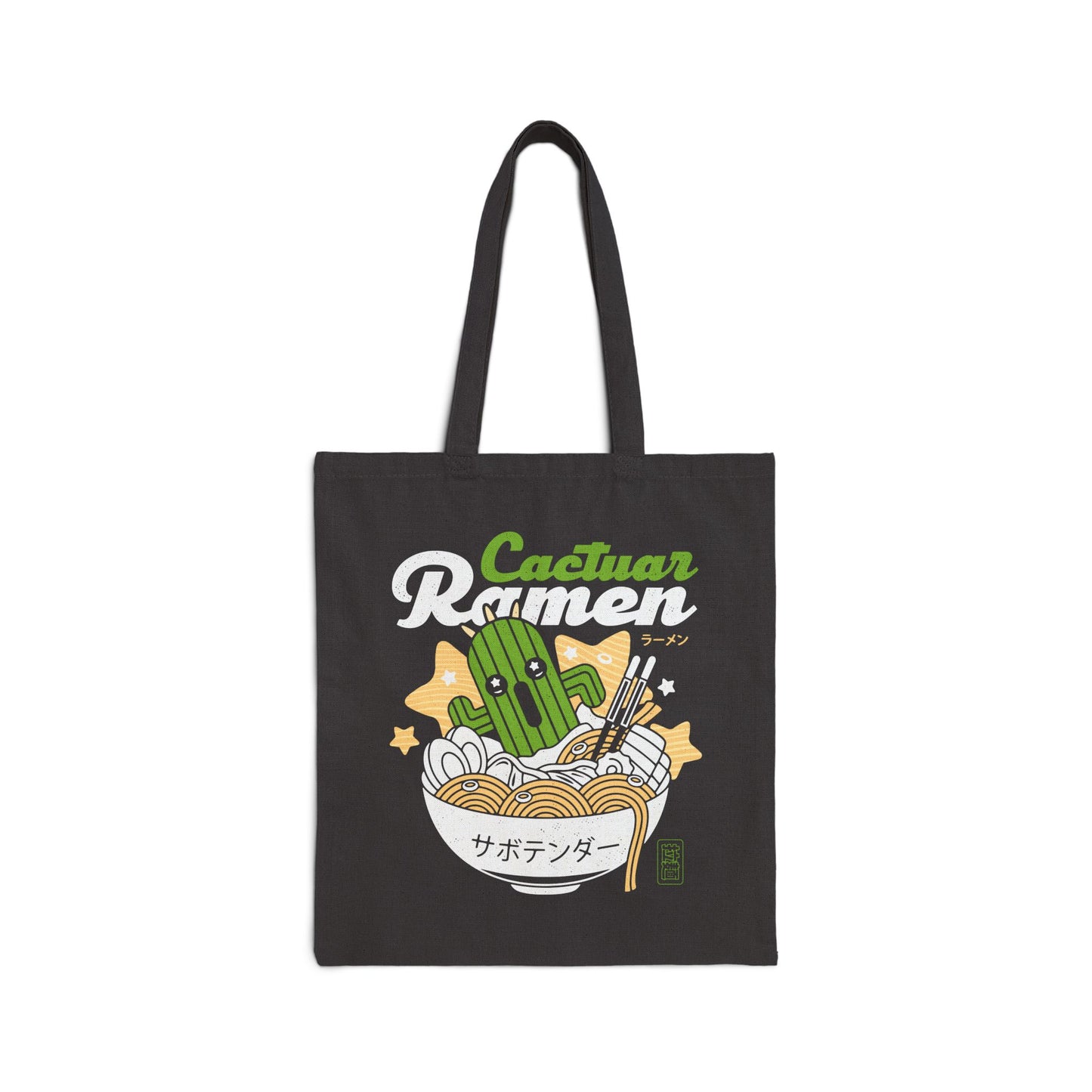 Cactuar Ramen Aesthetic Cotton Canvas Tote Bag