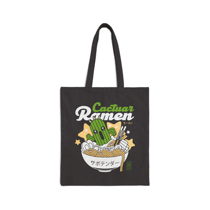 Cactuar Ramen Aesthetic Cotton Canvas Tote Bag