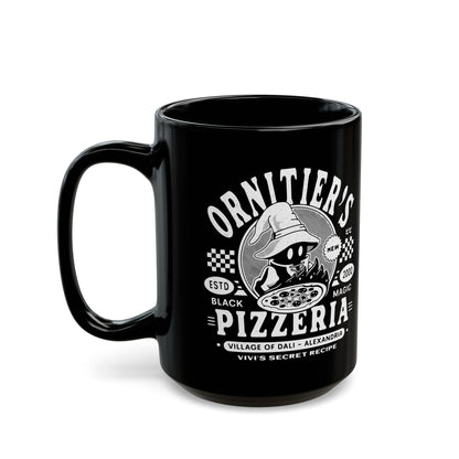 The Ornitier Pizzeria Grunge Black Mug