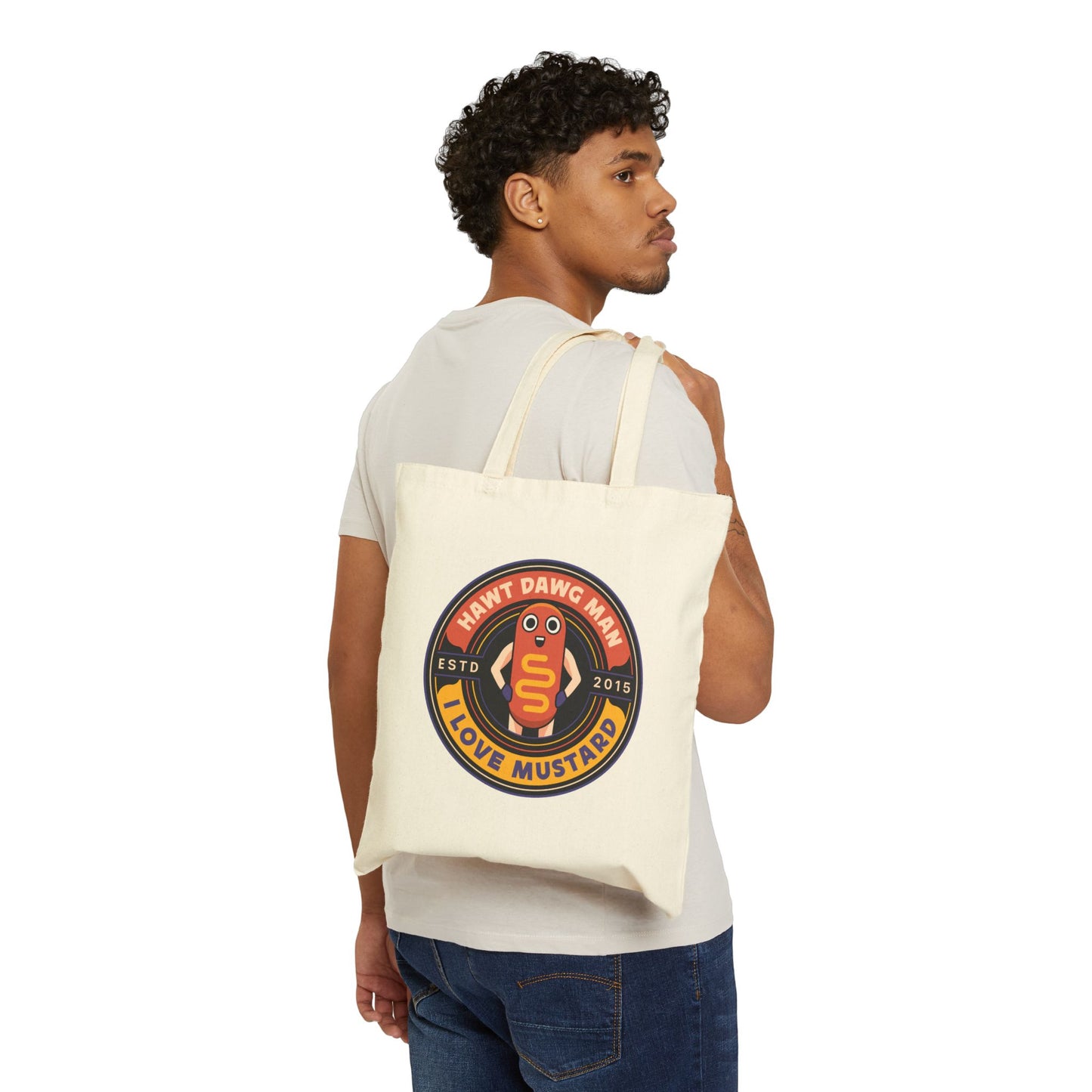 Hawt Dawg Man Emblem Canvas Tote Bag