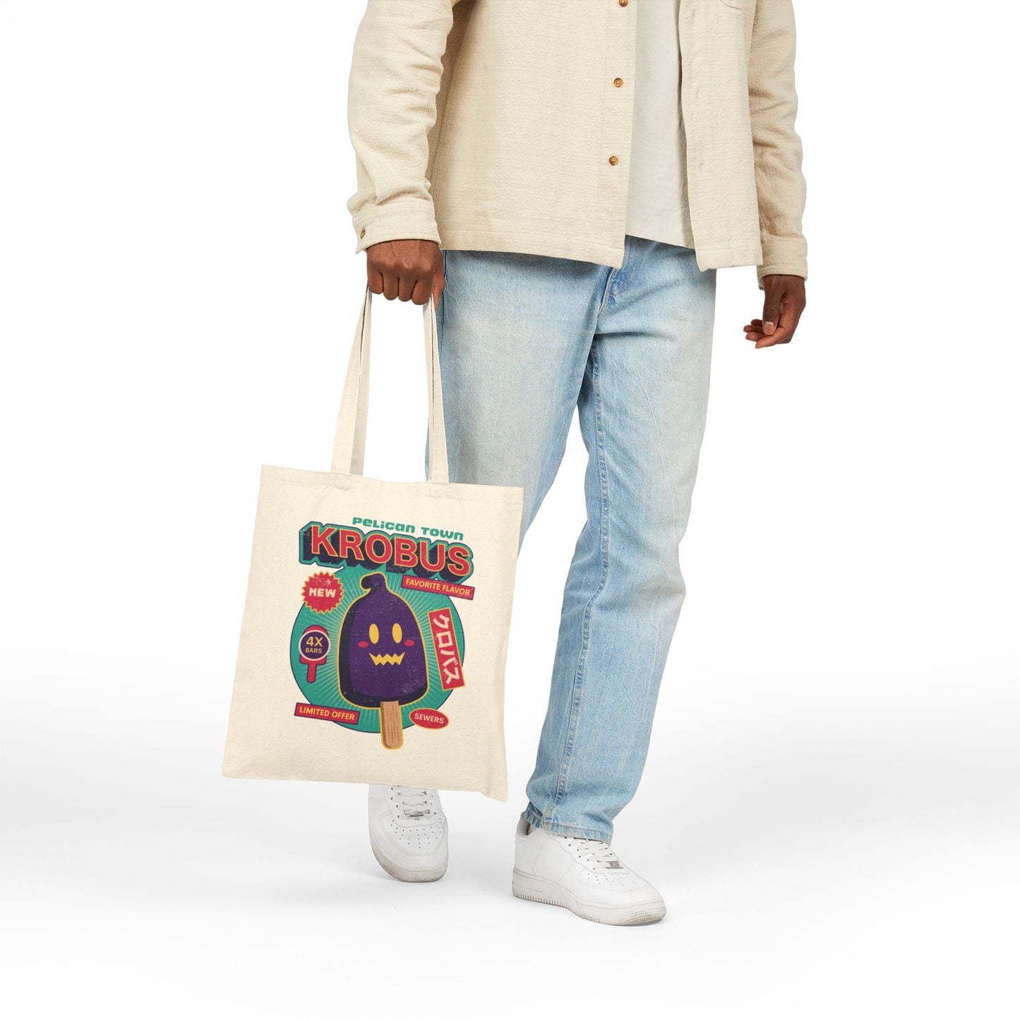 Krobus Ice Cream Canvas Tote Bag