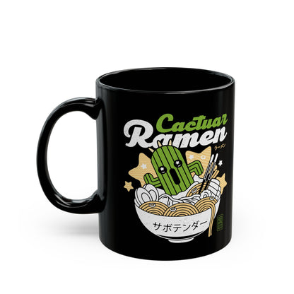 Cactuar Ramen Aesthetic Black Mug