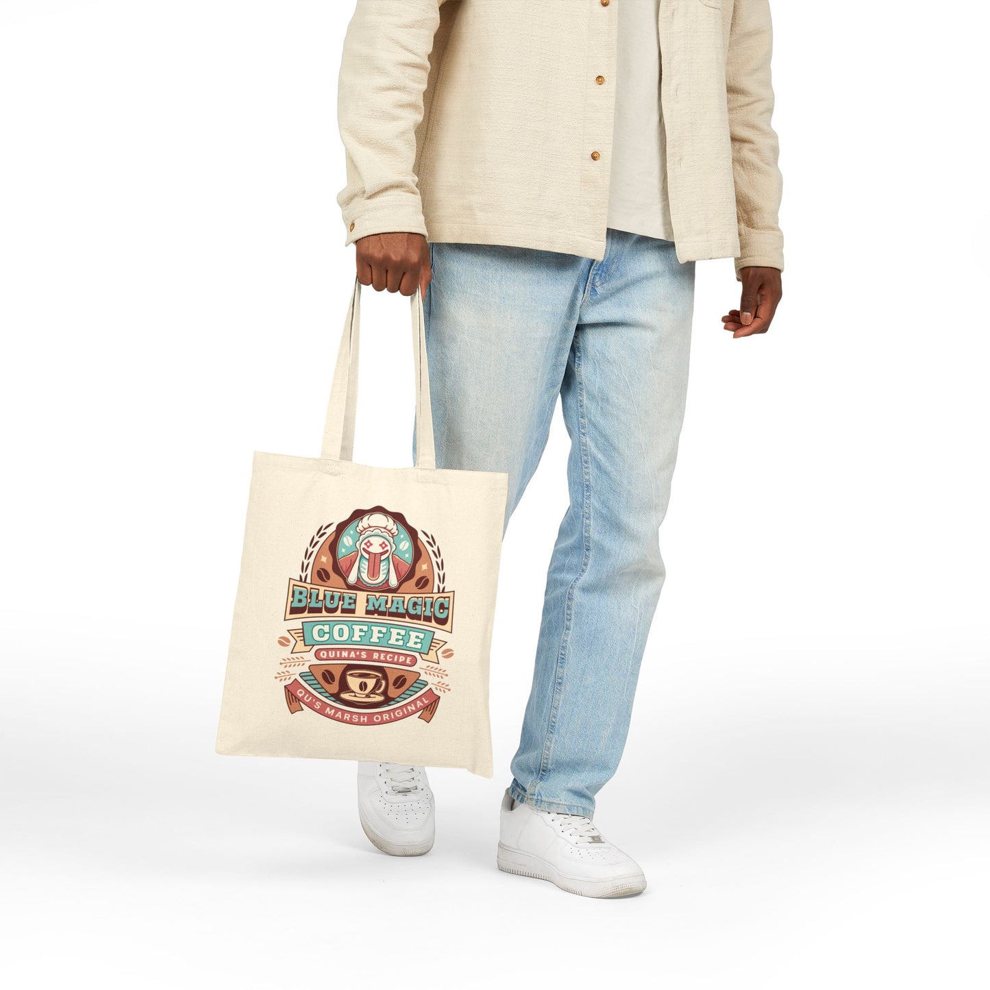 Quina Quen Coffee Vintage Canvas Tote Bag