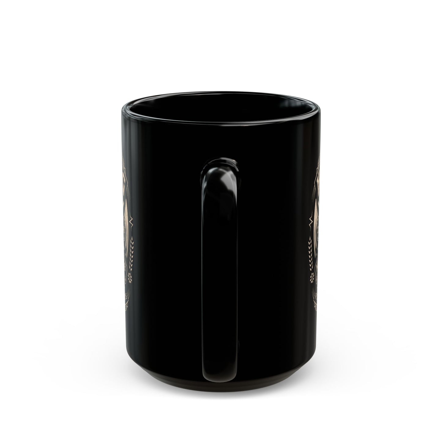 Hunting Horn Musical Club Black Mug