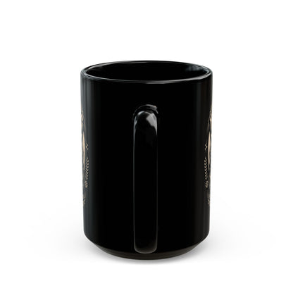 Hunting Horn Musical Club Black Mug
